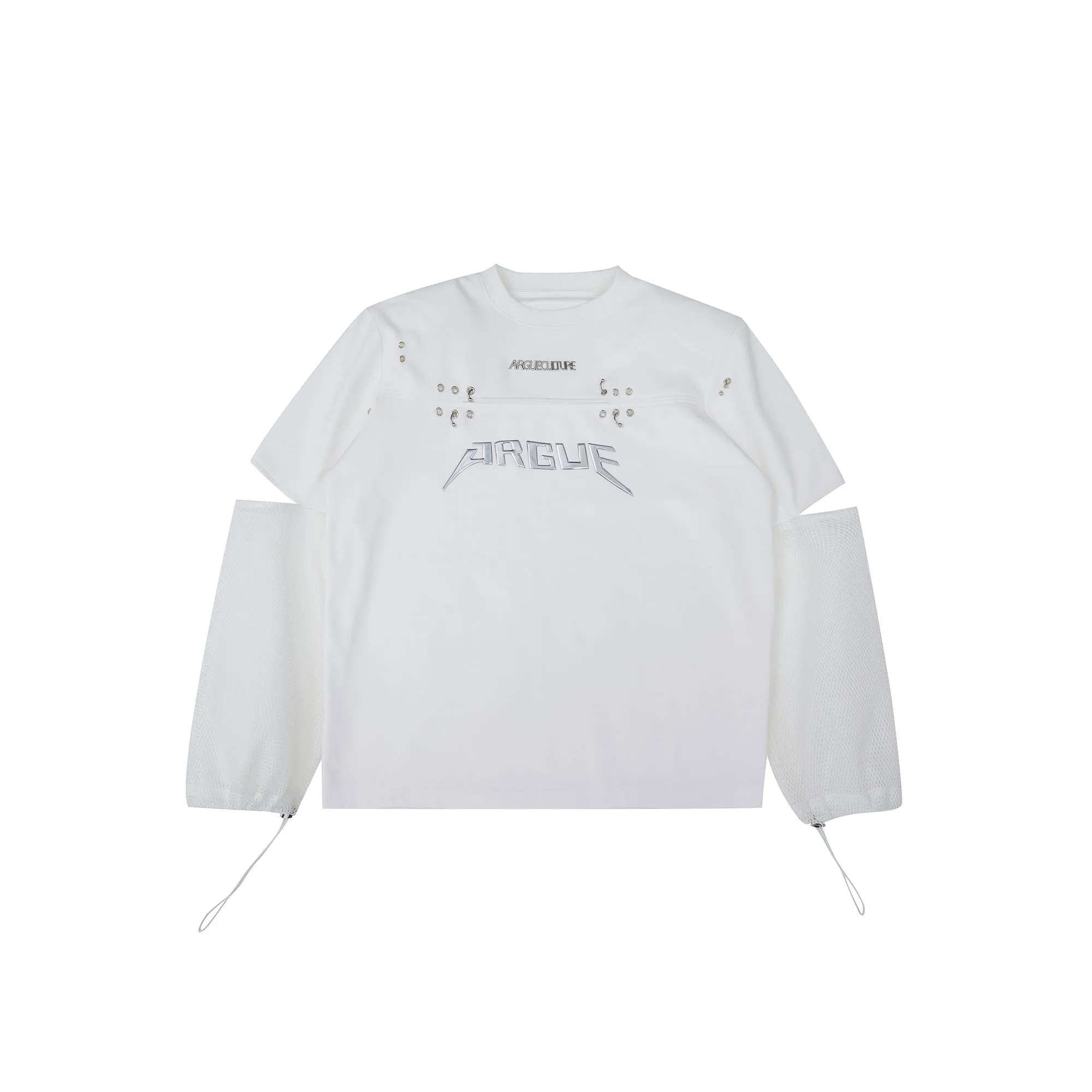 【24s April.】Deconstructed Fake Two Piece Mesh Splicing T-shirt