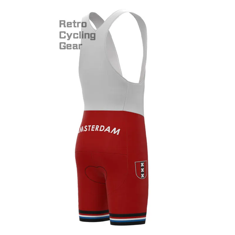 Amsterdam Red Retro Short Sleeve Cycling Kit