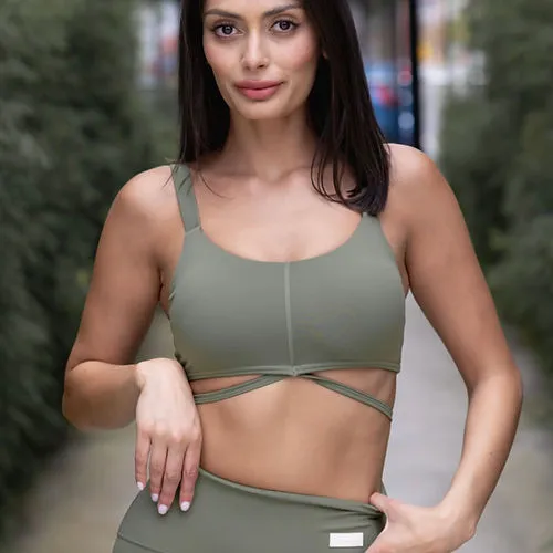 Bianca Smooth Crop Top - Olive