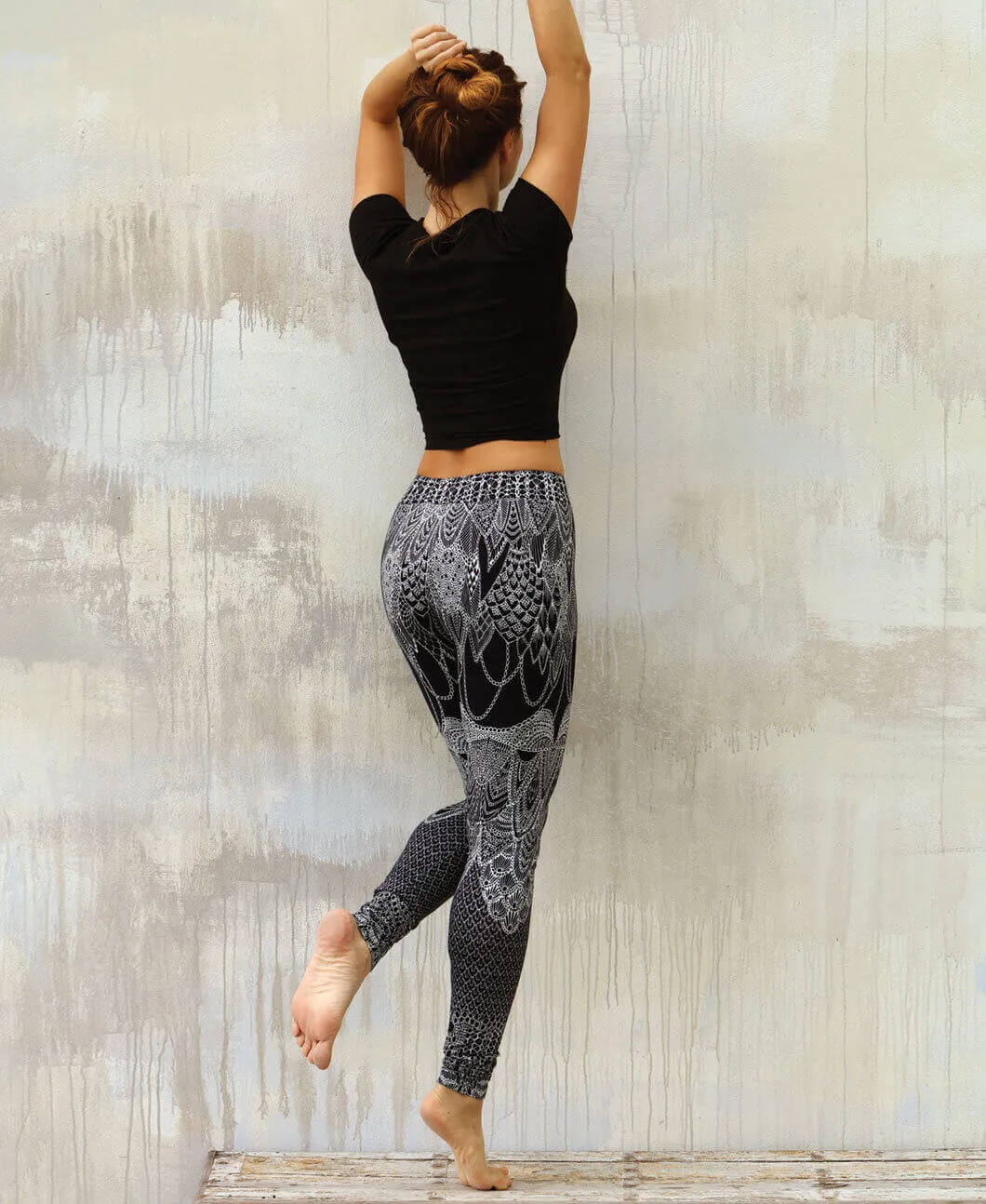 Black Lace Tribal Leggings