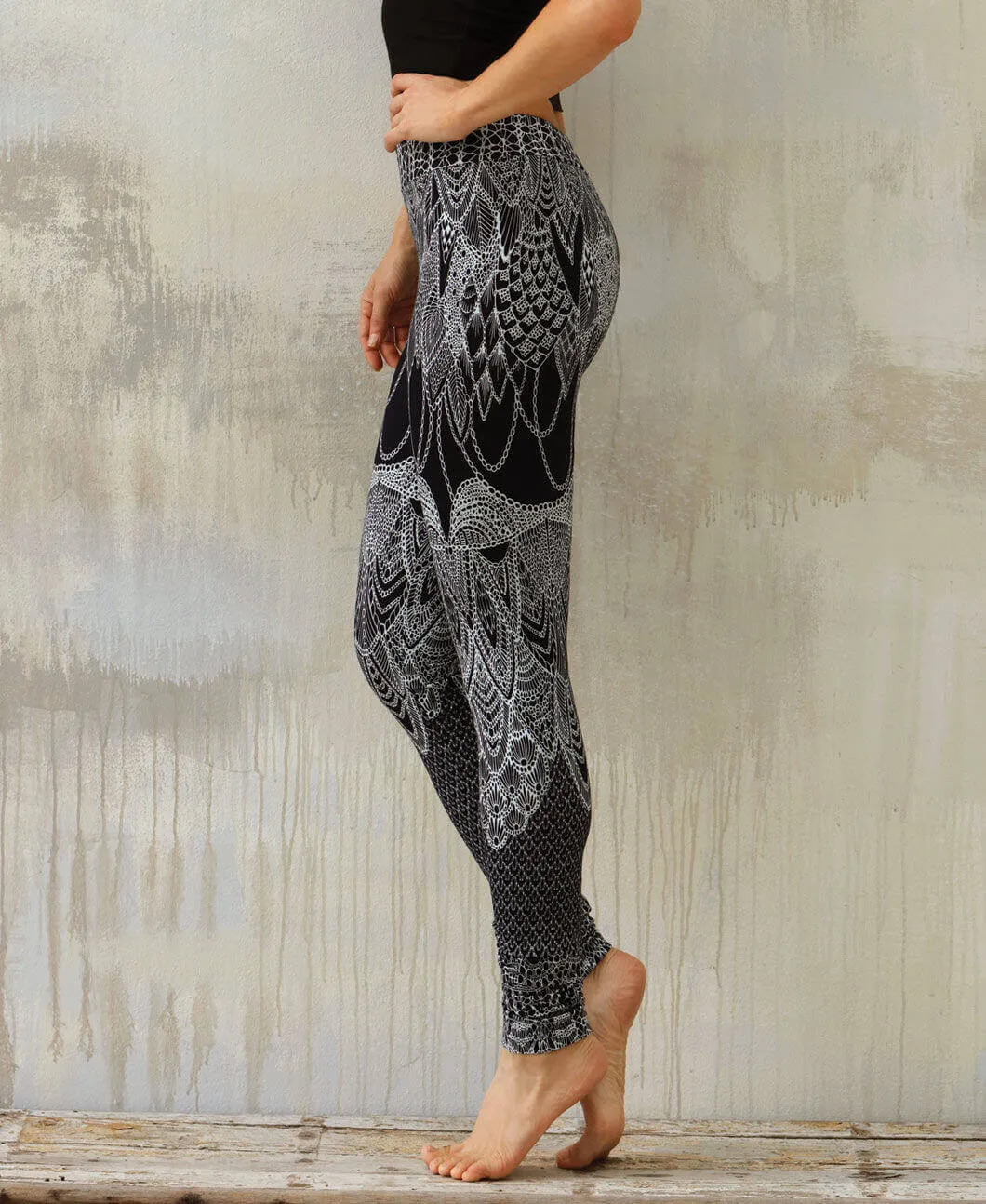 Black Lace Tribal Leggings