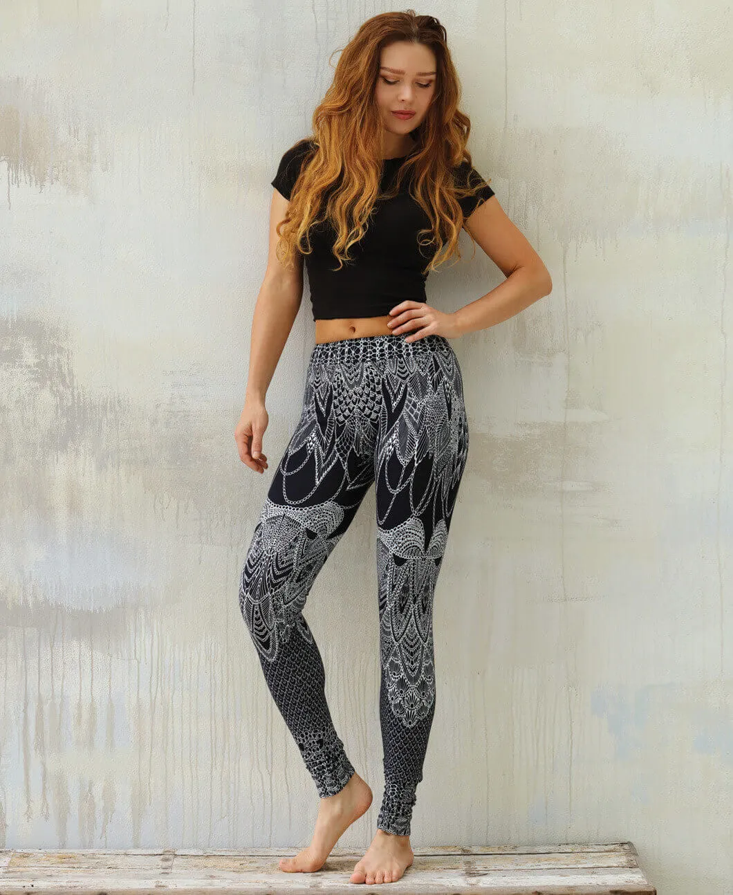 Black Lace Tribal Leggings