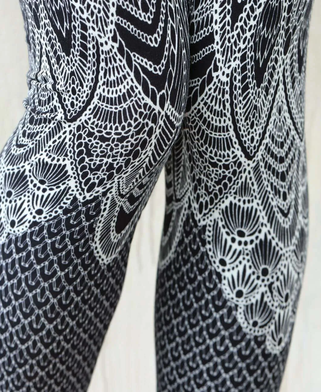 Black Lace Tribal Leggings