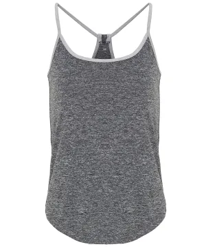 Black Melange/Silver Melange - Women's TriDri® yoga vest