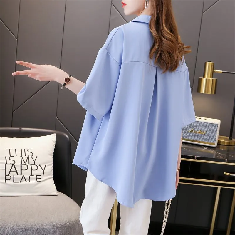 Casual Wear Plus Fiber Loose-Fit Shirt