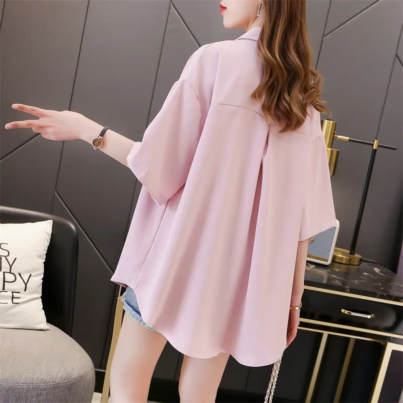 Casual Wear Plus Fiber Loose-Fit Shirt