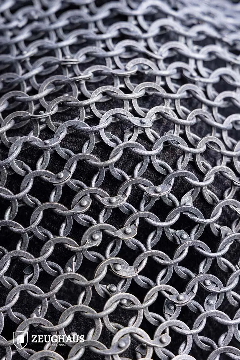 Optimized Title: Lightweight 10mm Aluminum Riveted Round Ring Chainmail Haubergeon Armor