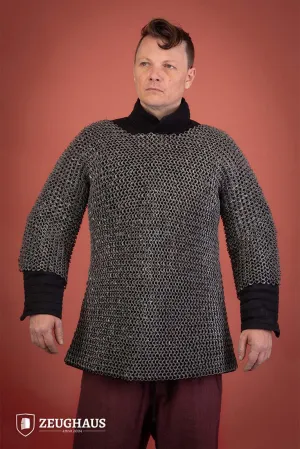 Optimized Title: Lightweight 10mm Aluminum Riveted Round Ring Chainmail Haubergeon Armor