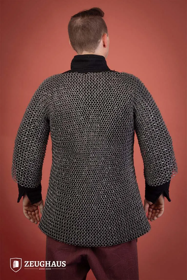 Optimized Title: Lightweight 10mm Aluminum Riveted Round Ring Chainmail Haubergeon Armor