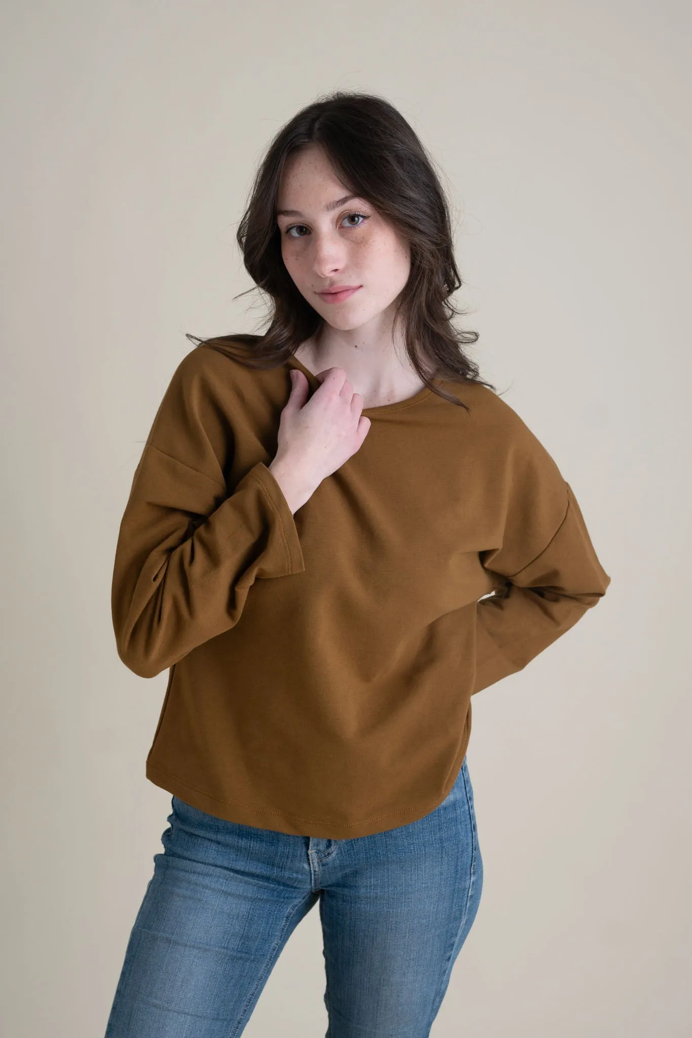 Christine Top in Almond