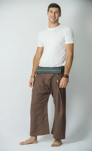 Cotton Thai Fisherman Yoga Massage Pants Brown