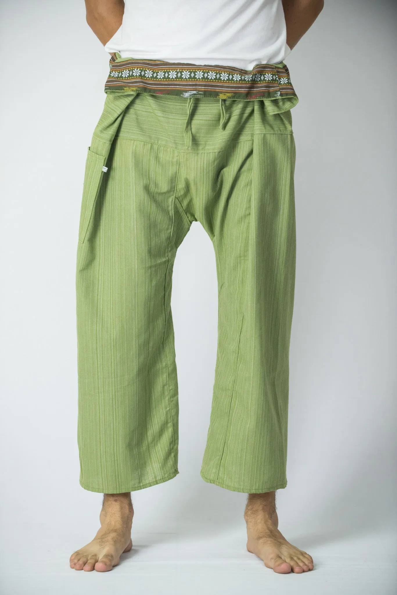 Cotton Thai Fisherman Yoga Massage Pants Lime