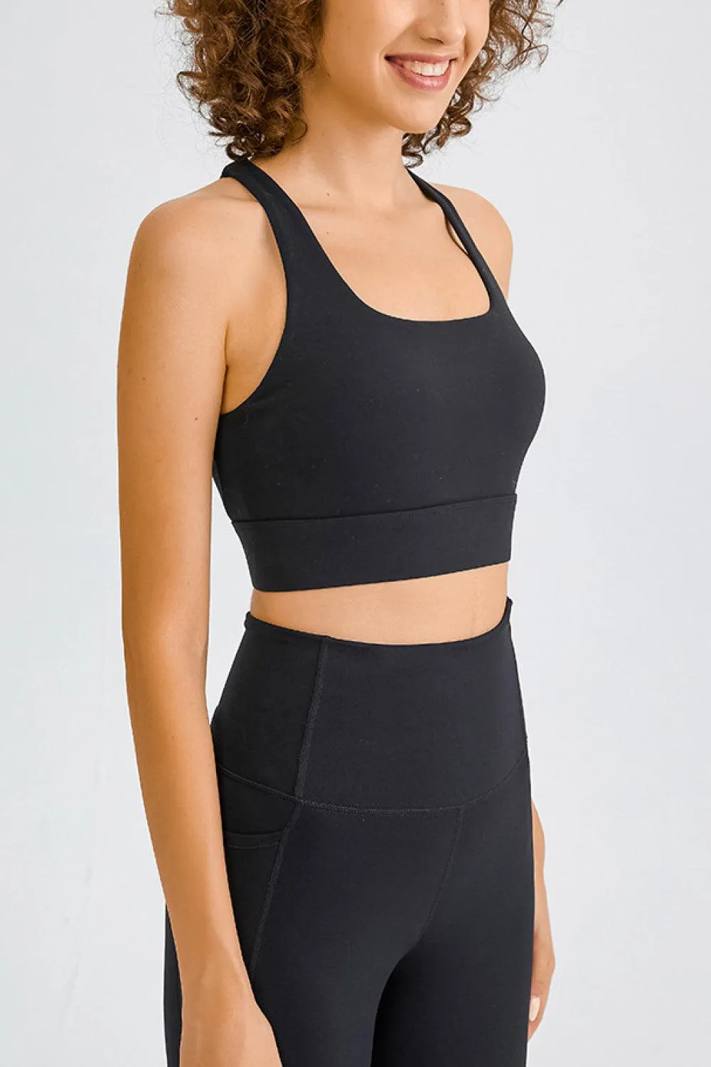 Cross Back Yoga Crop Top