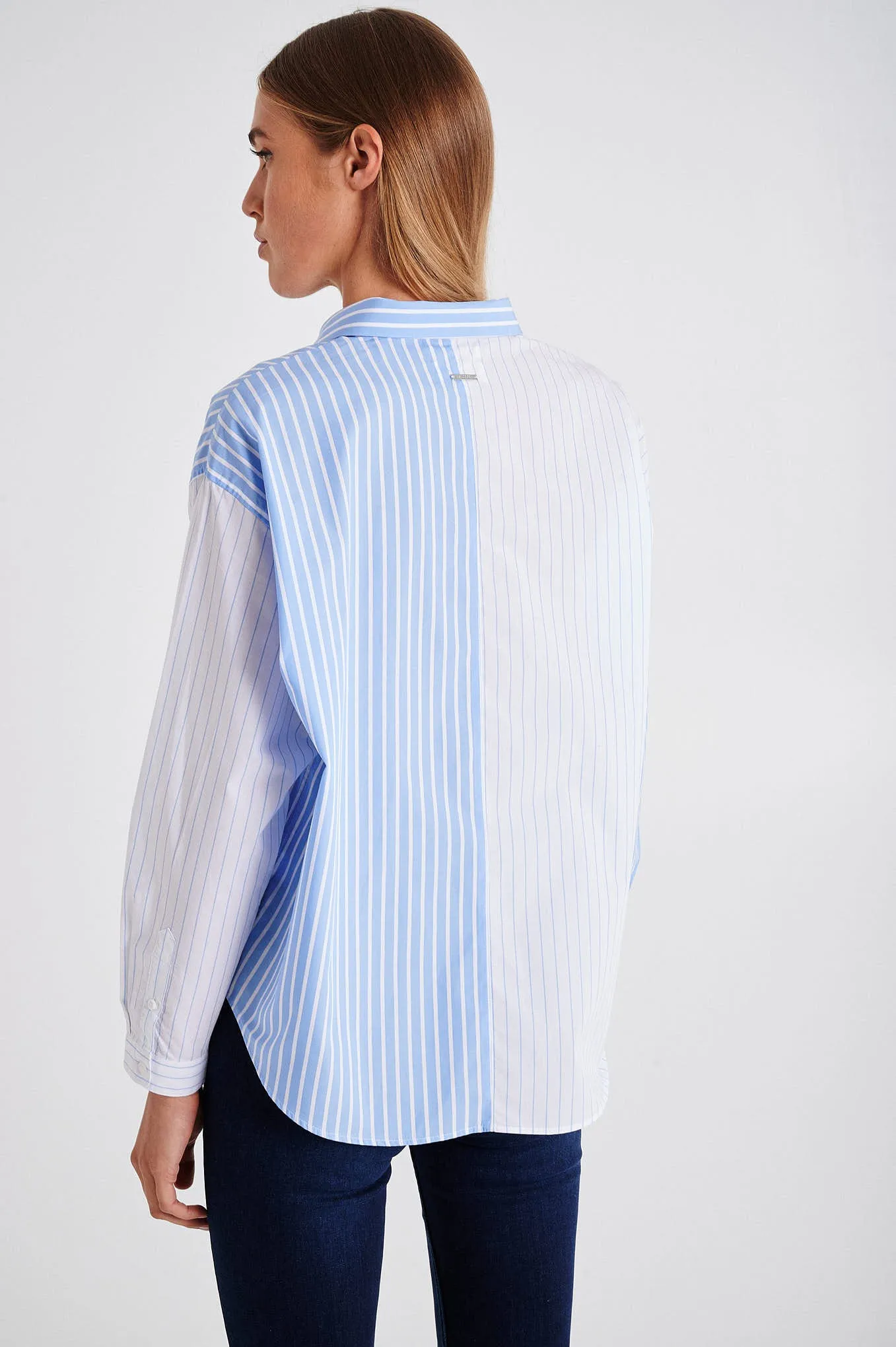 Deadstock loose fit stripe blouse