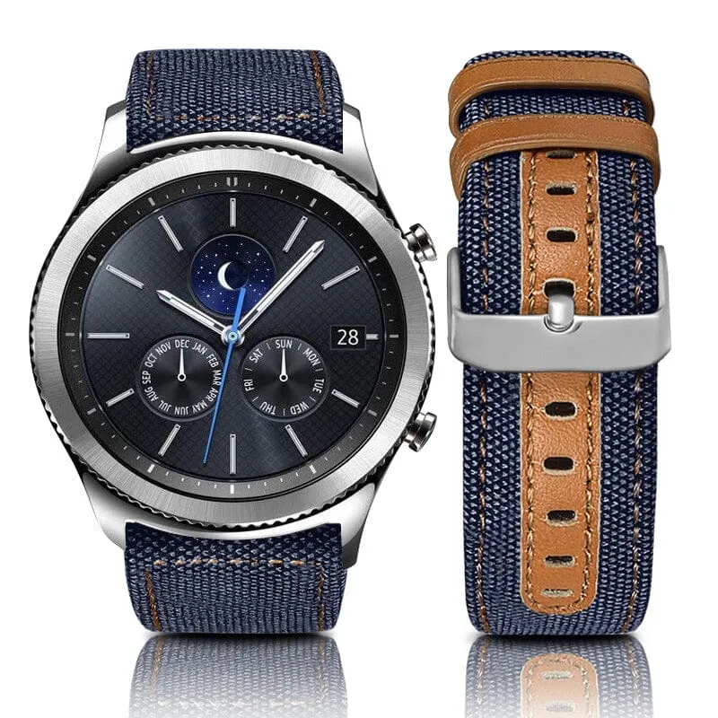 Denim & Leather Watch Straps Compatible with the Suunto 3 & 3 Fitness