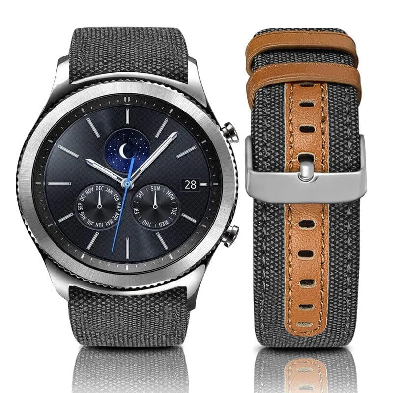 Denim & Leather Watch Straps Compatible with the Suunto 3 & 3 Fitness