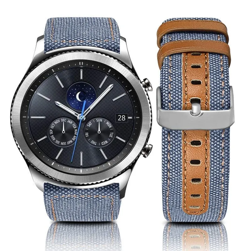 Denim & Leather Watch Straps Compatible with the Suunto 3 & 3 Fitness