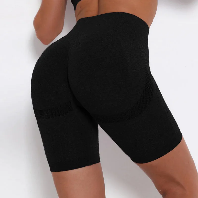 Elastic Active Wear Flattering Fitness Workout High Waist Sports Short