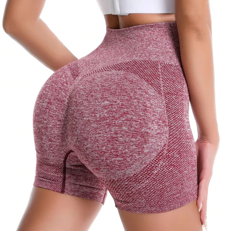 Elastic Active Wear Flattering Fitness Workout High Waist Sports Short