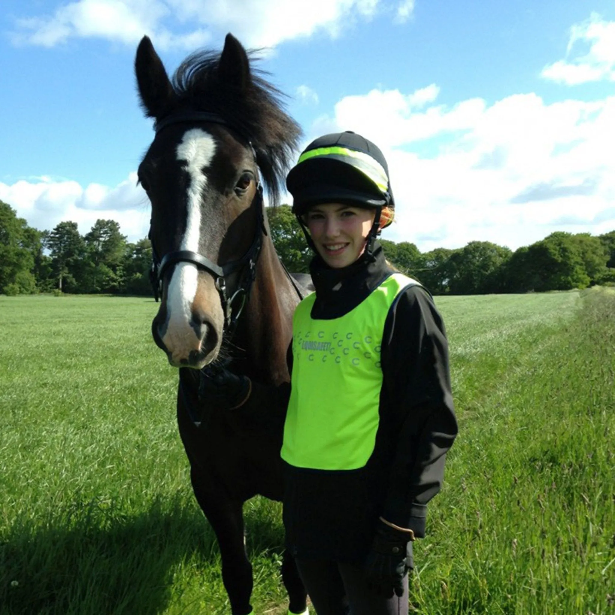 Equisafety ECO Hi Viz Pack- Vest Horse Wraps and Hat Band