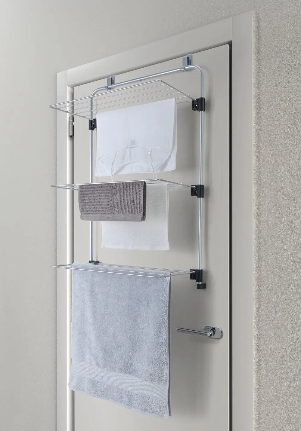 Gale 3 Tier Over Door Clothes Airer Silver