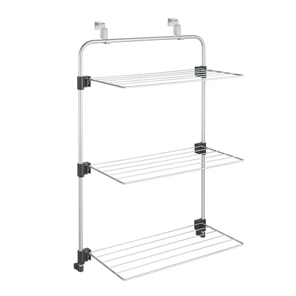 Gale 3 Tier Over Door Clothes Airer Silver