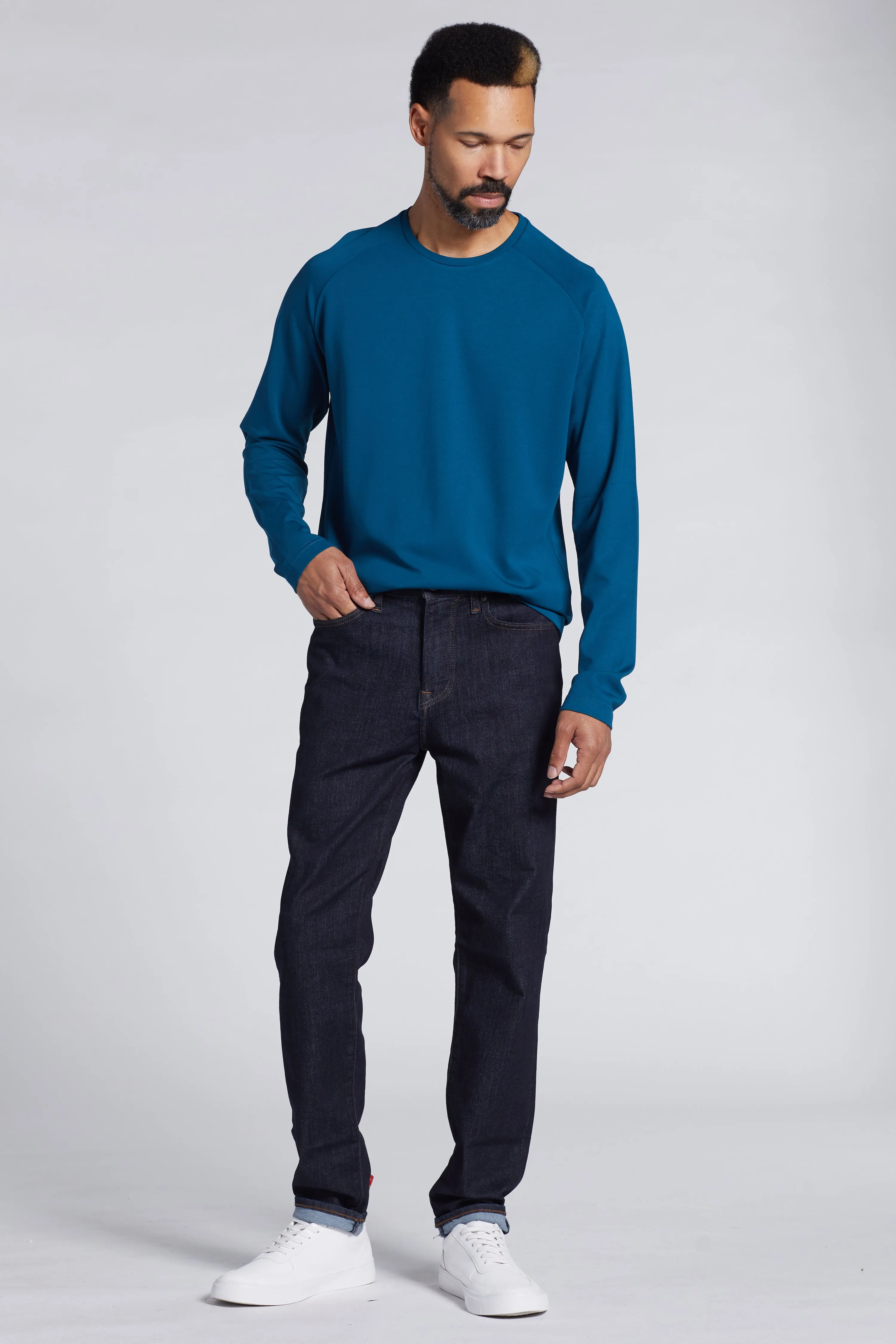 GASPARE Luxe Long Sleeve Tee Shirt