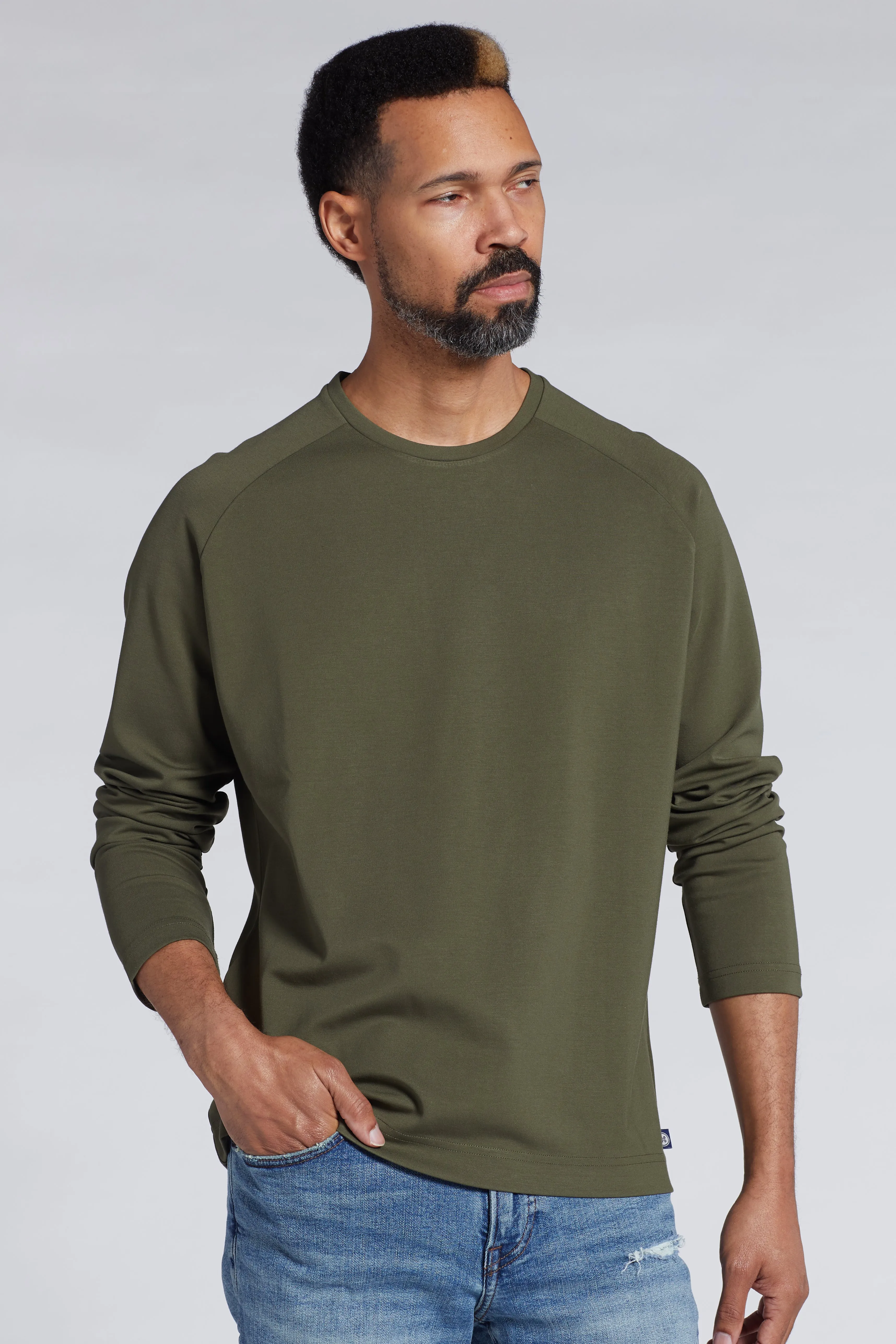 GASPARE Luxe Long Sleeve Tee Shirt