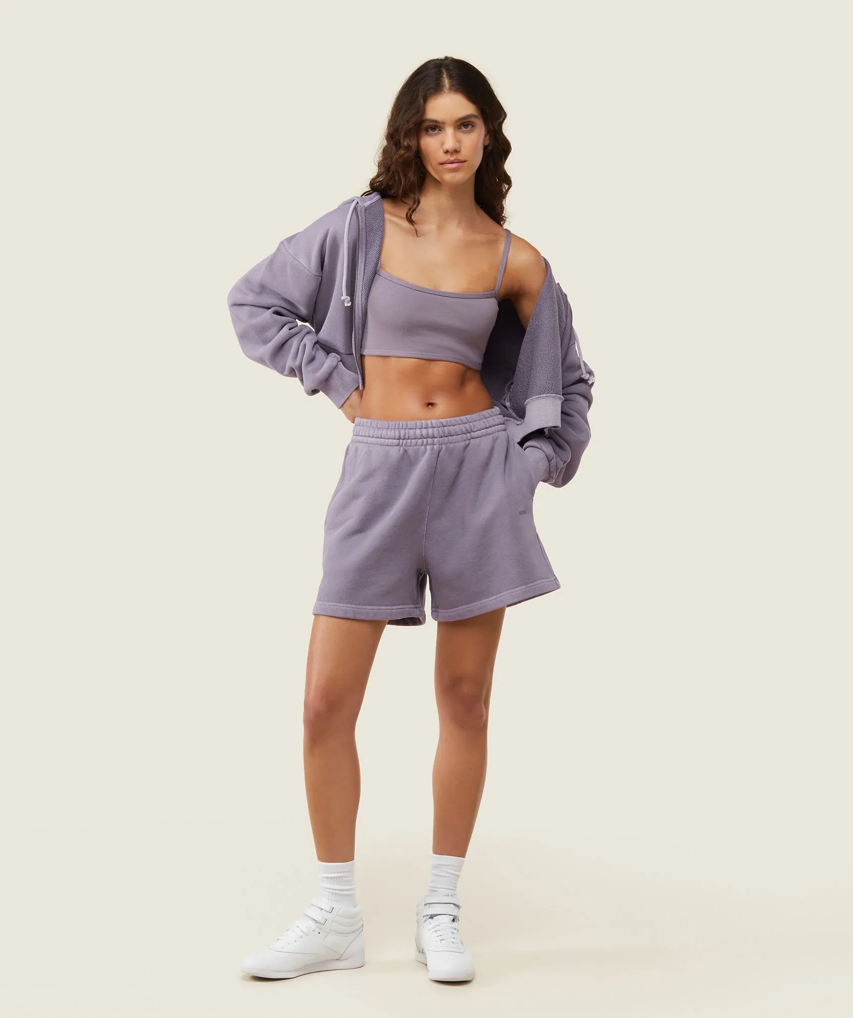 Gymshark everywear Relaxed Sweat Shorts - Fog Purple