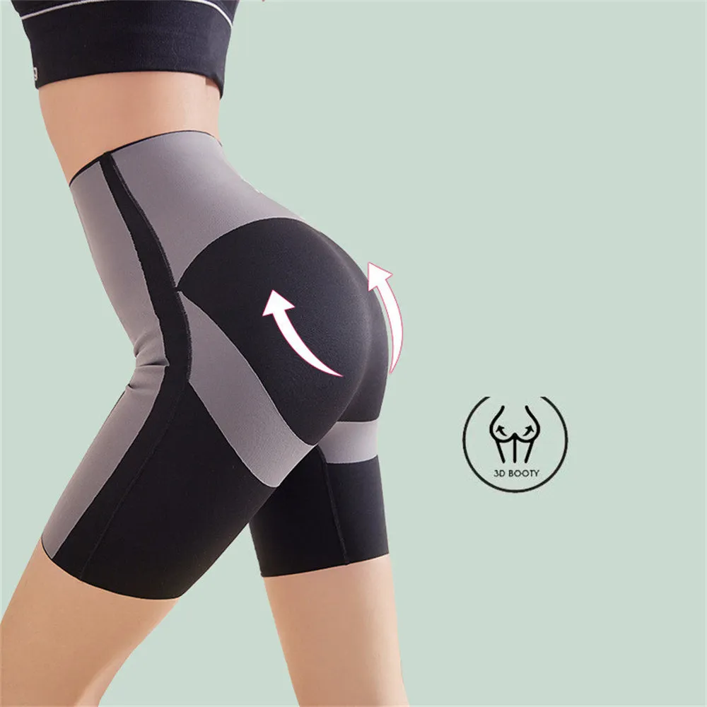 High-rise Yoga Fitness Hip Raise Shorts Pants Shaping Panties Underwear High Elasticity Bodysuit Knickers Tights Leggings Capri Cropped Trousers