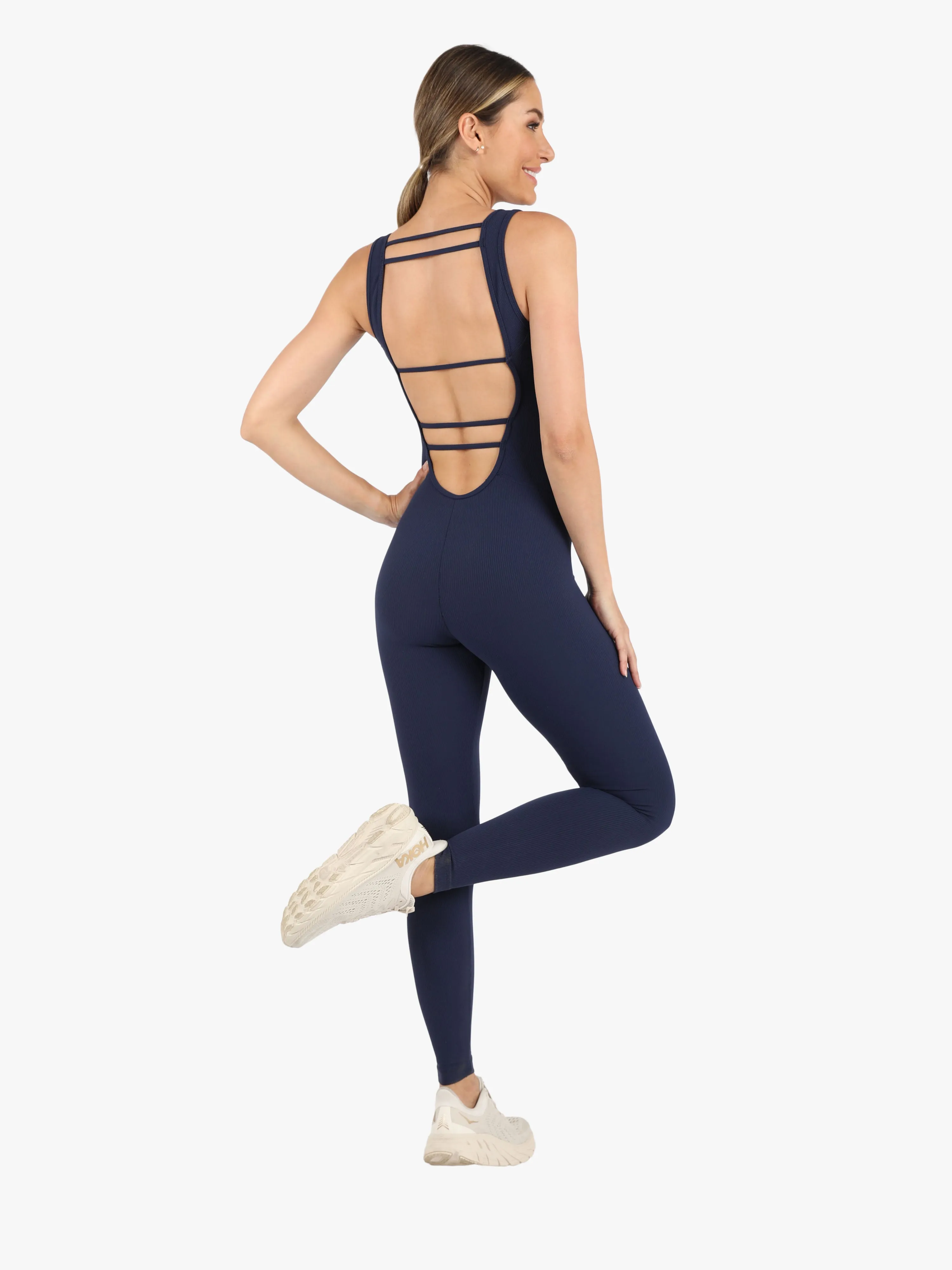 Jet Rib Jumpsuit, Midnight Blue