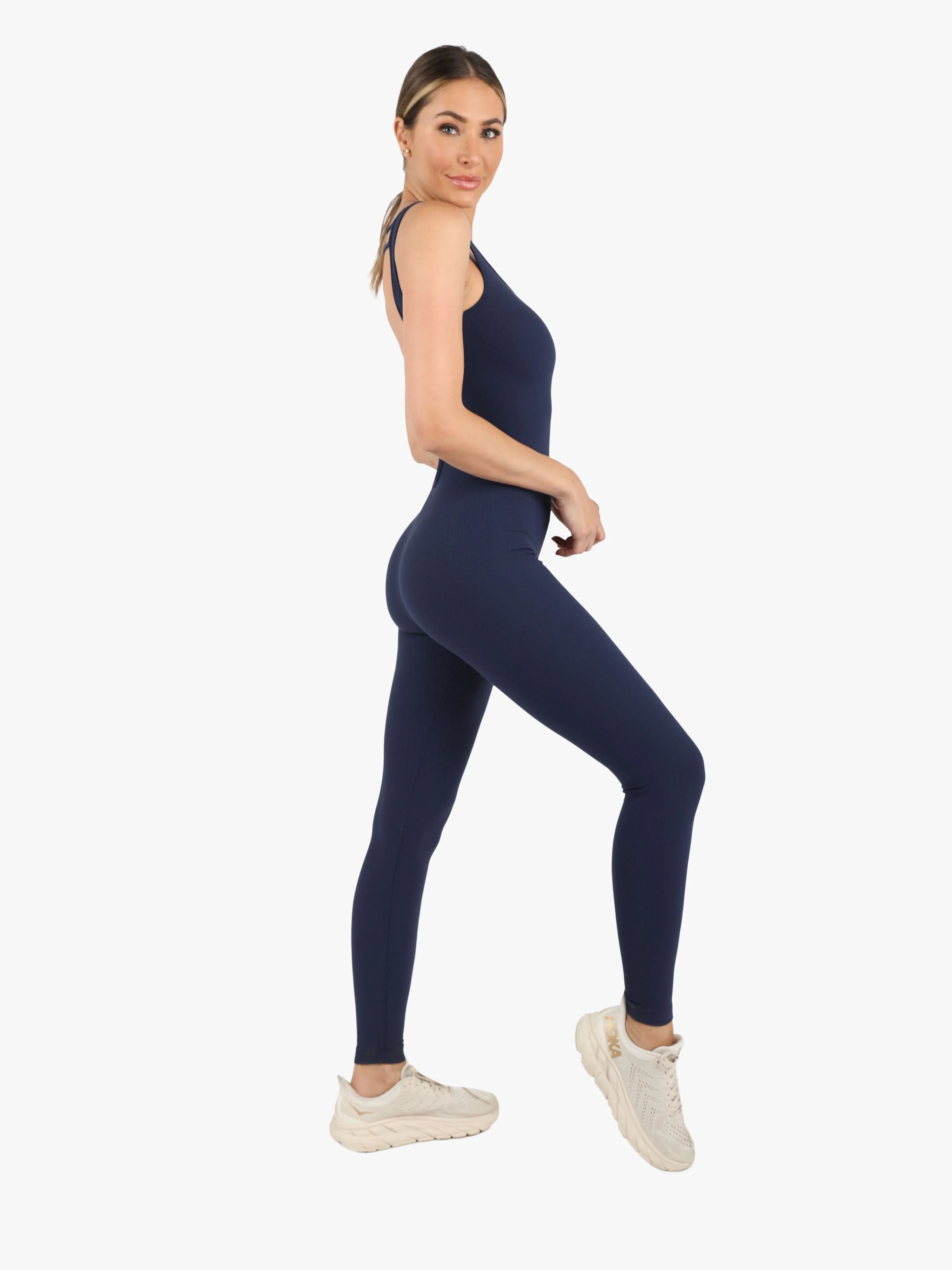 Jet Rib Jumpsuit, Midnight Blue