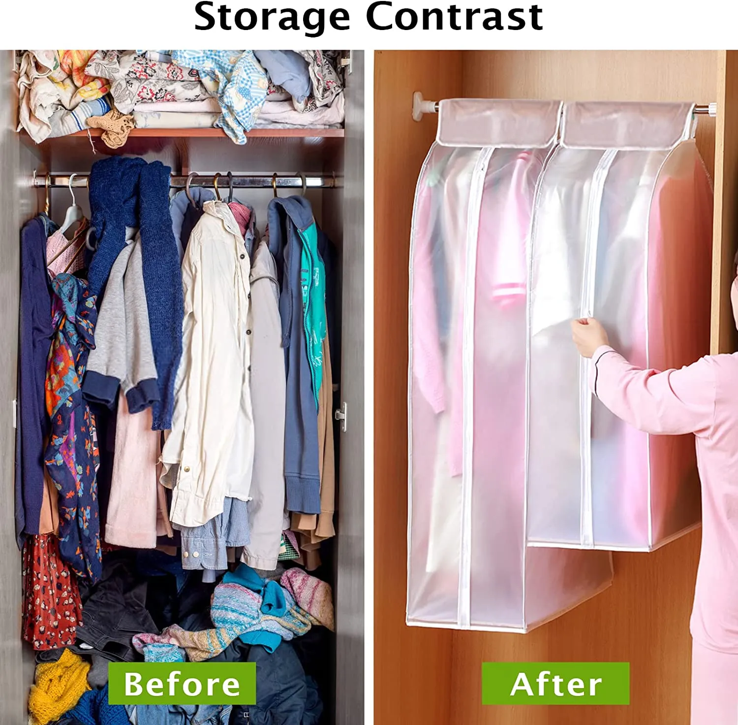 Lightweight Closet Garment Clothes Cover Protector 30x60x110 cm