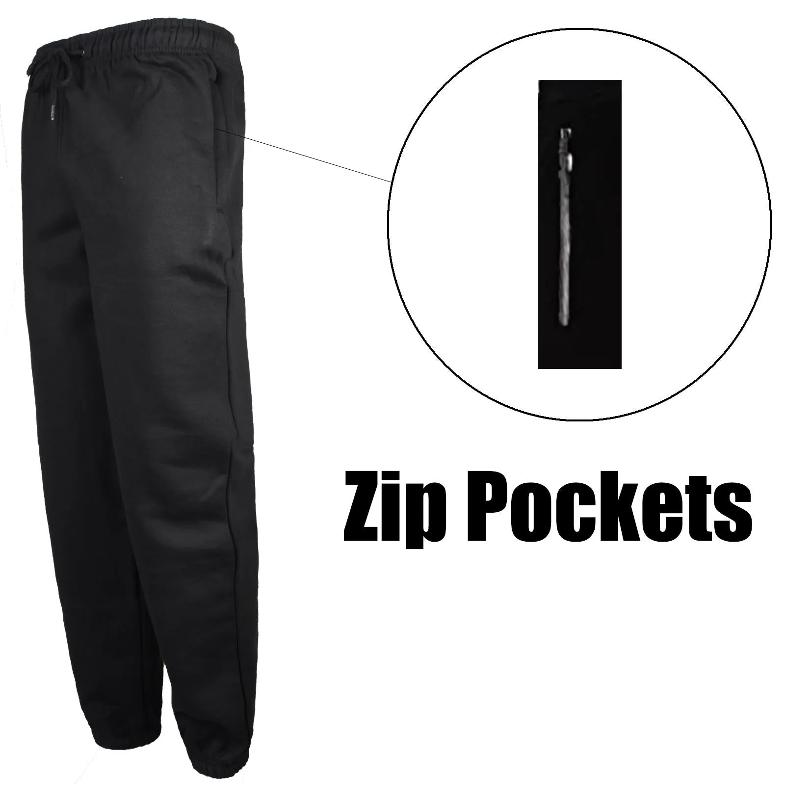 Mens Elasticated Fleece Joggers