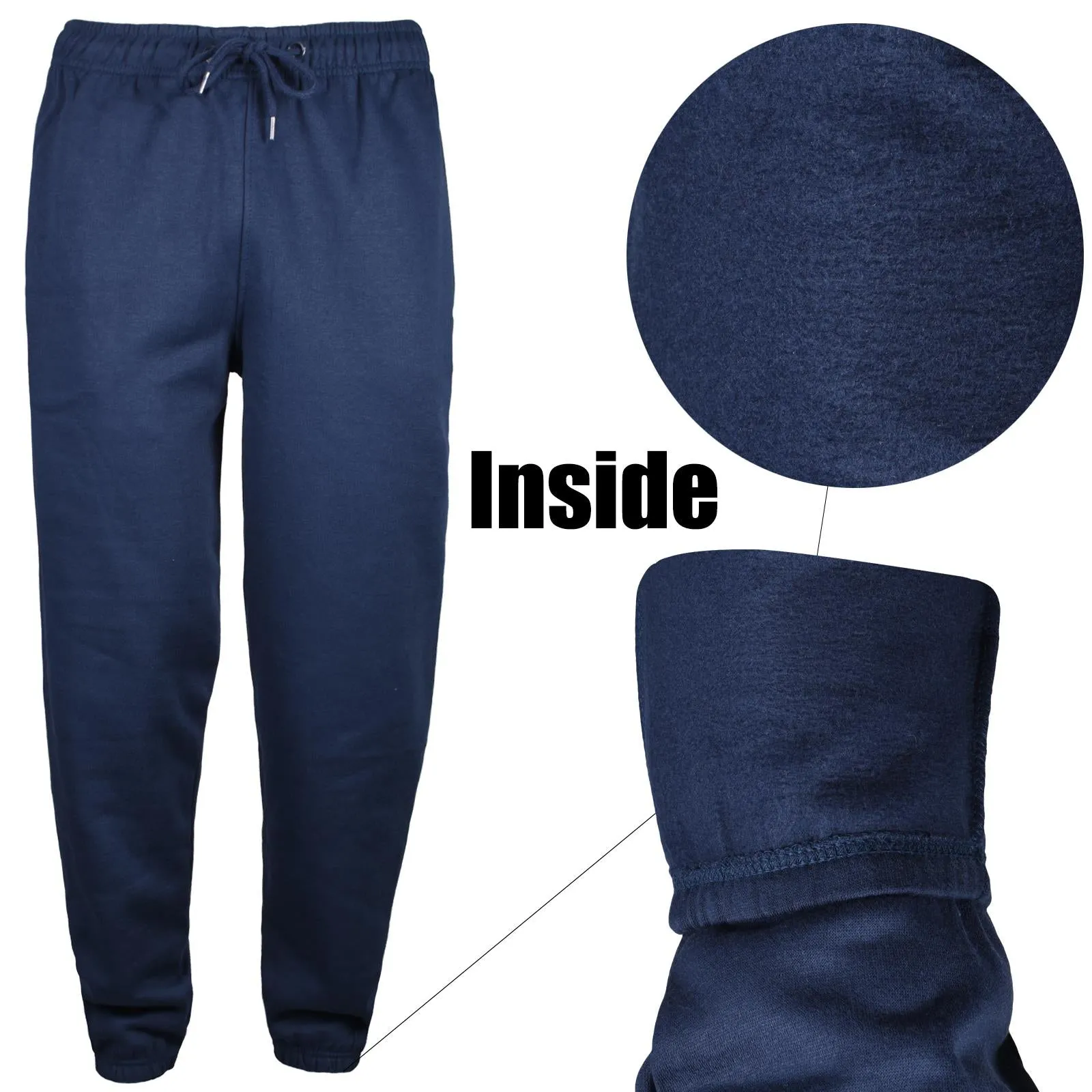 Mens Elasticated Fleece Joggers