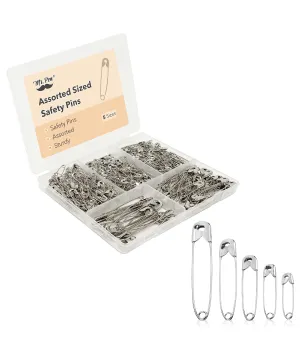 Mr Pen Safety Pins, Safety Pins Assorted, 200 Pack, Assorted Safety Pins, Safety Pin, Small Safety Pins, Safety Pins Bulk, Large Safety Pins, Safety Pins for Clothes