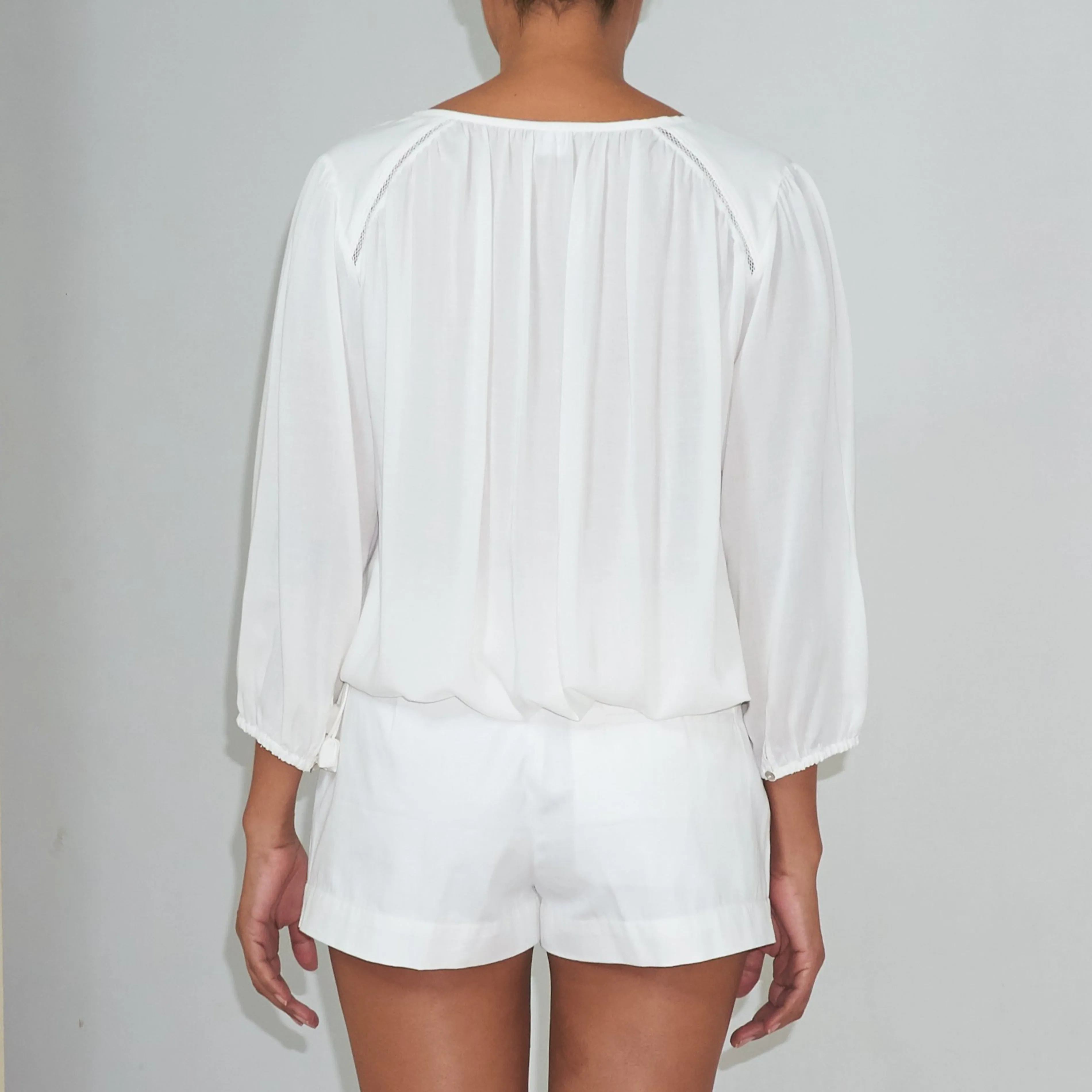 NOLITA BLOUSE - Rayon Voile | Off White