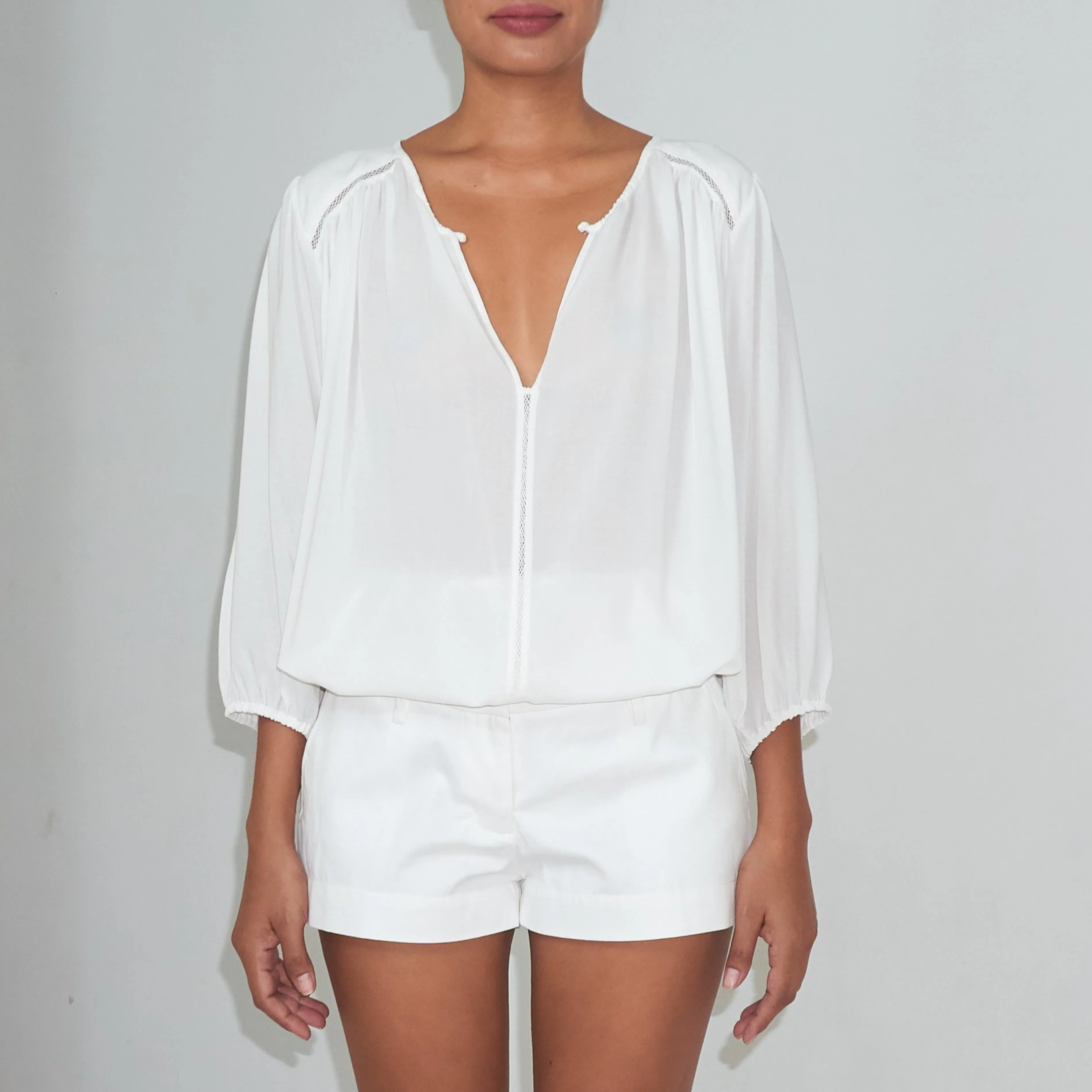 NOLITA BLOUSE - Rayon Voile | Off White