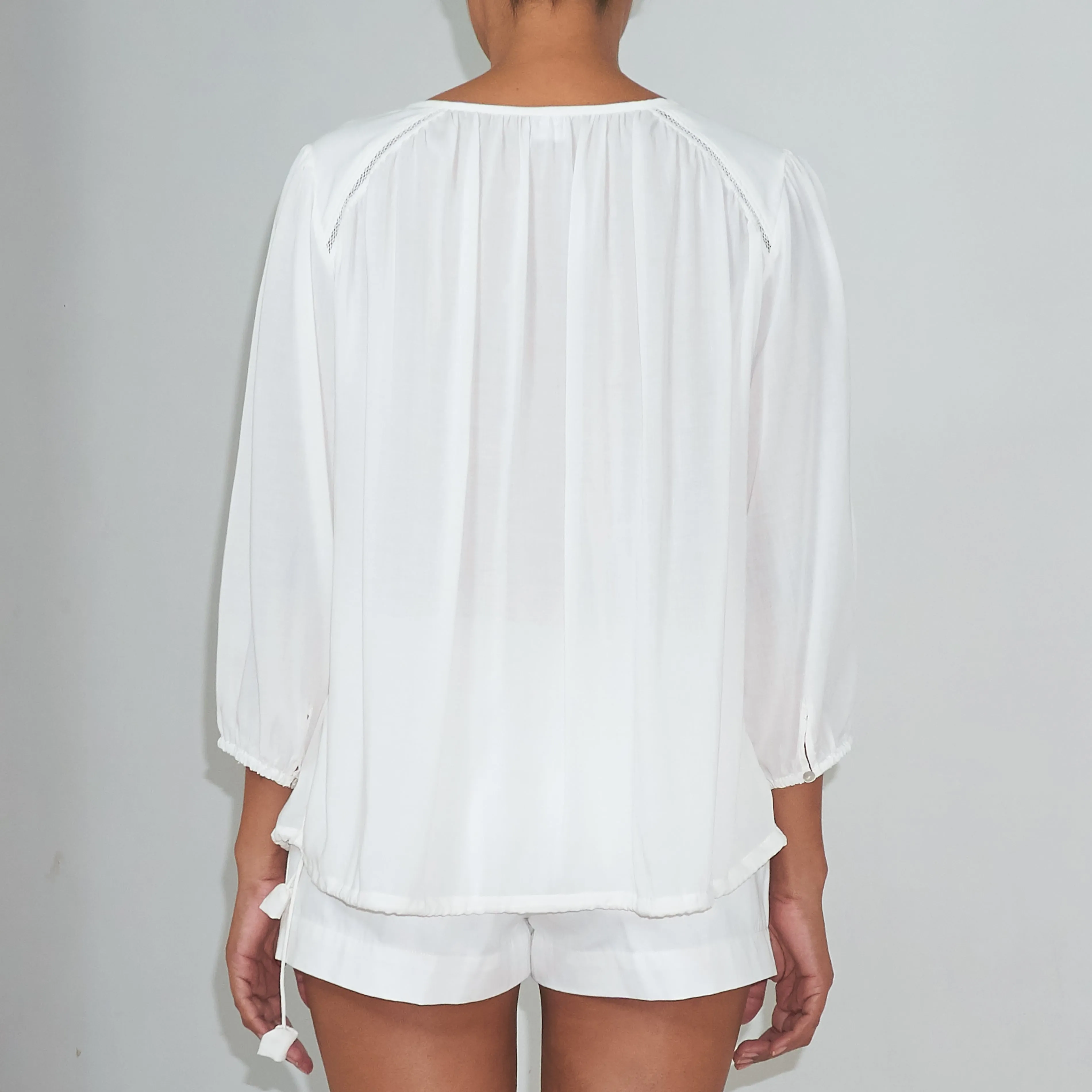 NOLITA BLOUSE - Rayon Voile | Off White