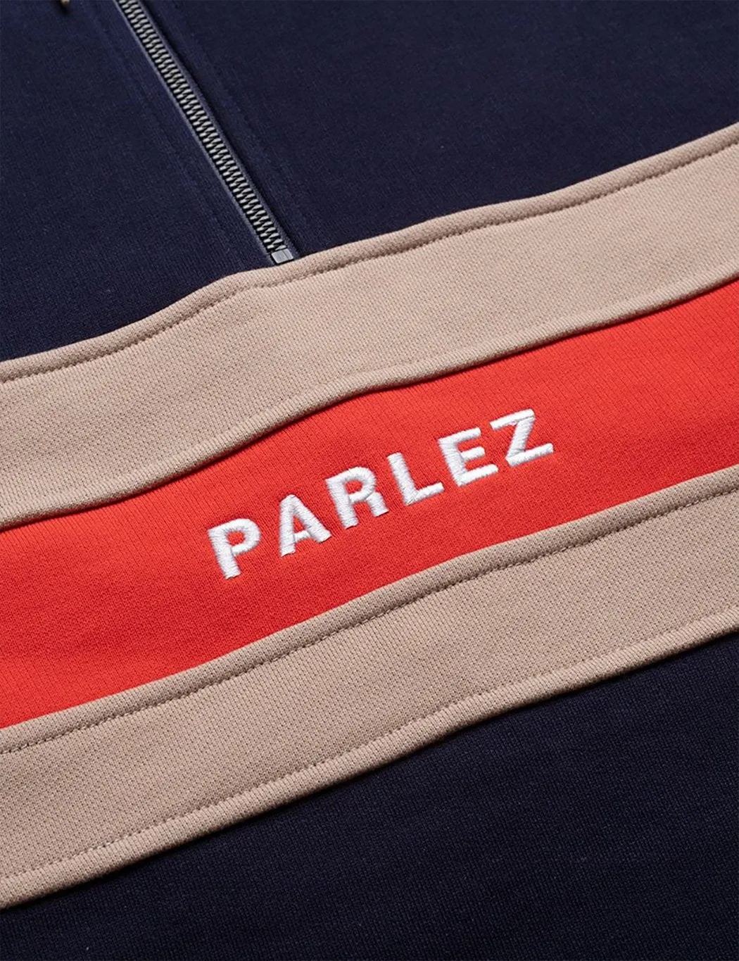 Parlez Tether Quarter Zip Sweatshirt - Navy Blue