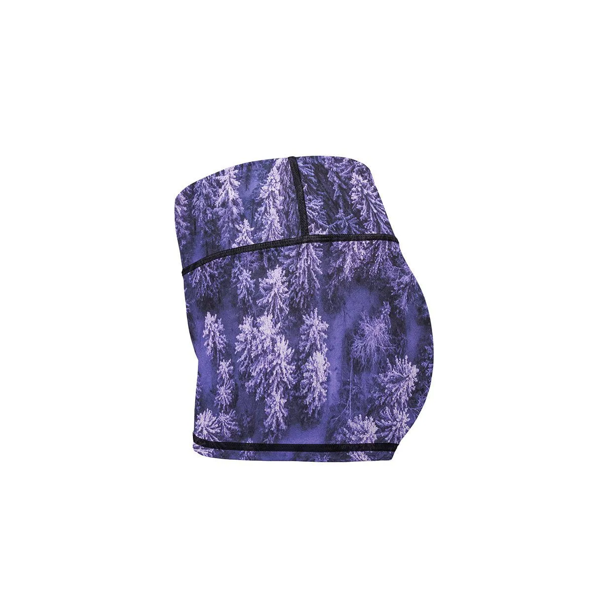 Purple Winter Yoga Shorts