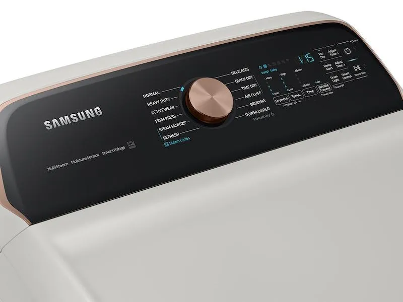 Samsung DVE55CG7500E 7.4 cu. ft. Smart Electric Dryer with Steam Sanitize  in Ivory