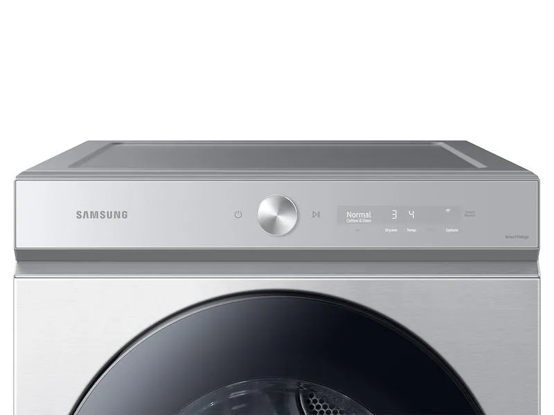 Samsung DVG53BB8700TA3 Bespoke 7.6 cu. ft. Ultra Capacity Gas Dryer with Super Speed Dry and AI Smart Dial in Silver Steel