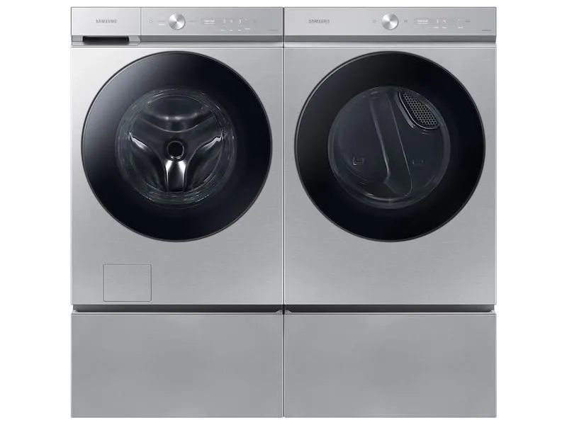 Samsung DVG53BB8700TA3 Bespoke 7.6 cu. ft. Ultra Capacity Gas Dryer with Super Speed Dry and AI Smart Dial in Silver Steel