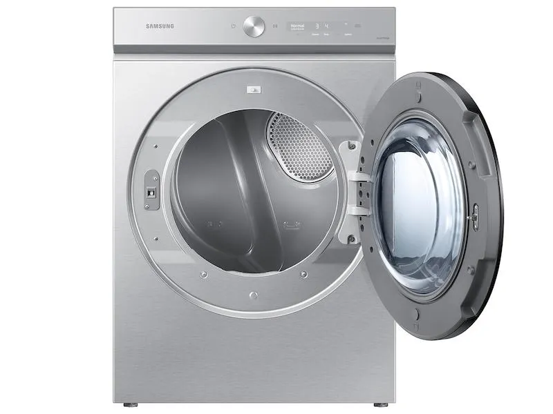 Samsung DVG53BB8700TA3 Bespoke 7.6 cu. ft. Ultra Capacity Gas Dryer with Super Speed Dry and AI Smart Dial in Silver Steel