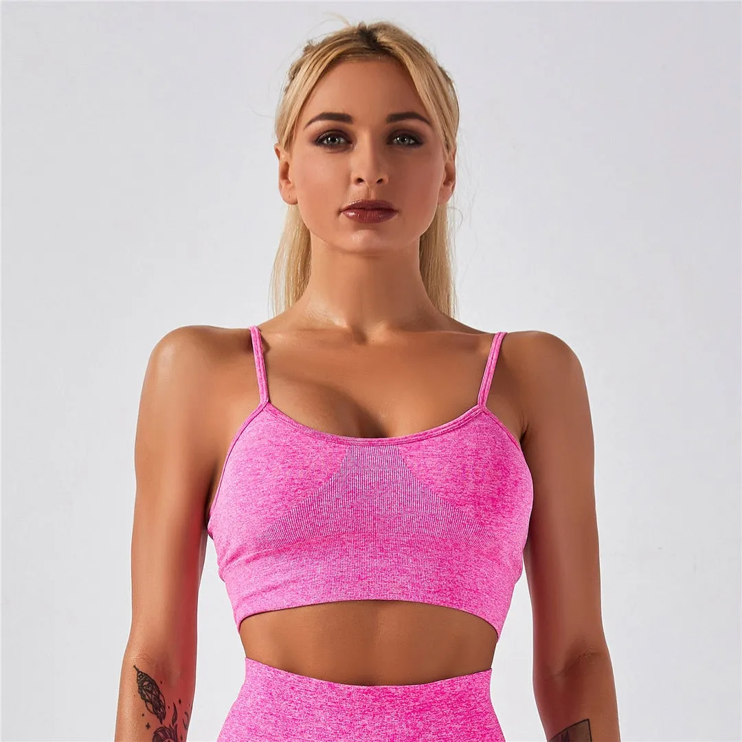 Seamless Sport Wear Women Crop Top T-shirt Bra Legging Shorts Sportsuit Workout Outfit Fitness Wear Yoga Gym Wear A012BTP