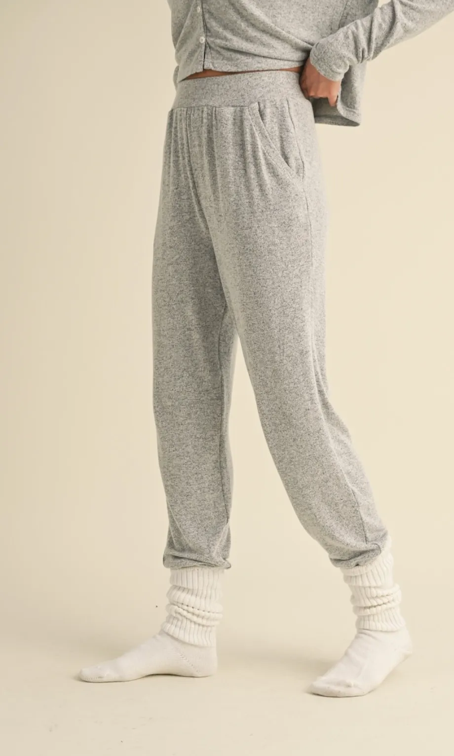 Soft Brushed Hacci Jogger Pants