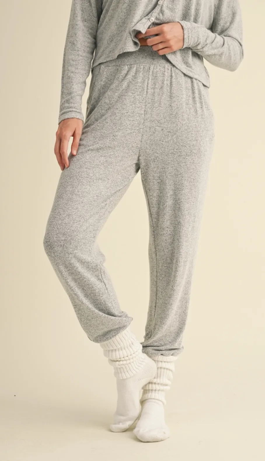 Soft Brushed Hacci Jogger Pants