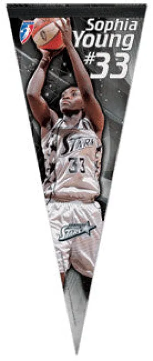 Sophia Young "Superstar" WNBA San Antonio Silver Stars Premium Collector's Pennant - Wincraft Inc.