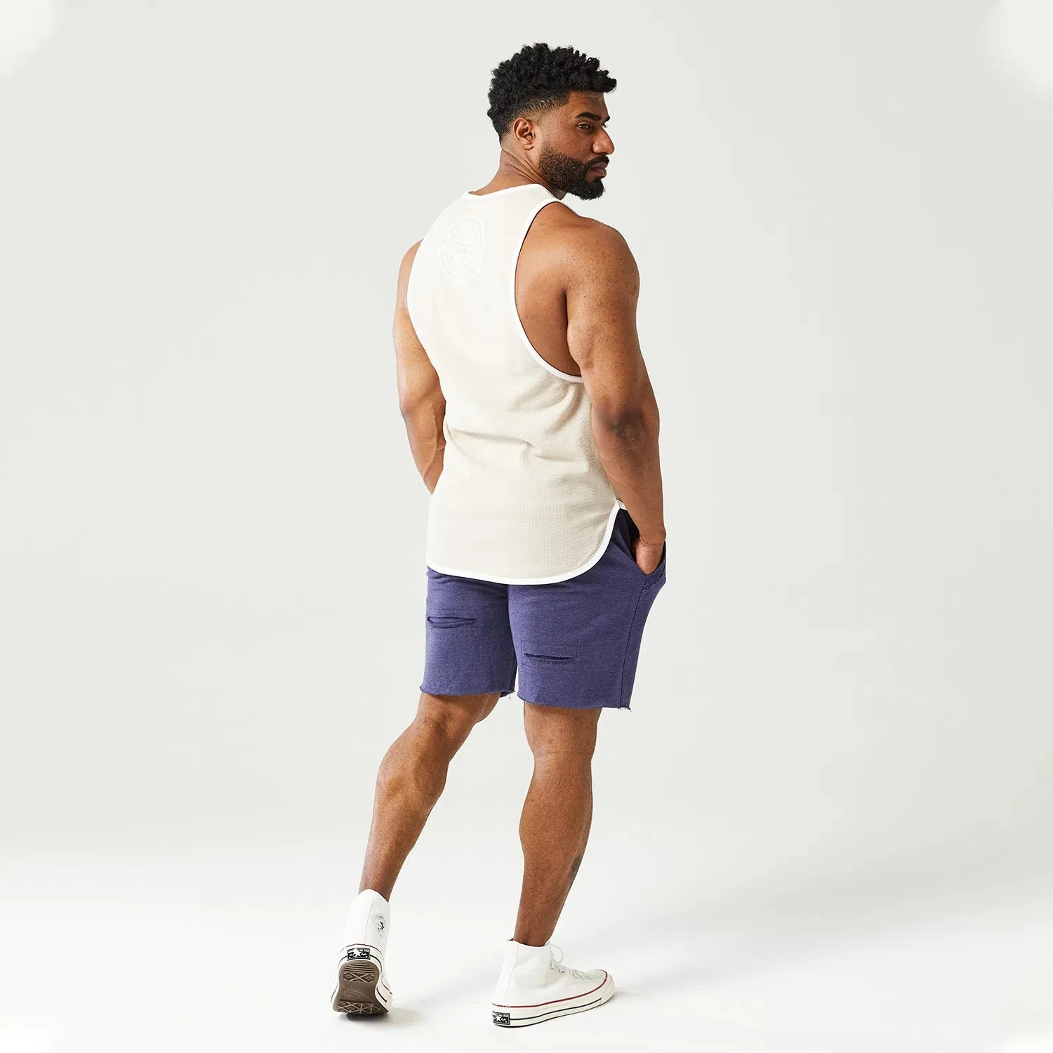 SQUATWOLF Men's Golden Era Waffle Tank